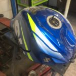 Suzuki GSXR750 fuel tank repair and respray Restoration - image 14