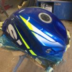 Suzuki GSXR750 fuel tank repair and respray Restoration - image 13