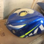 Suzuki GSXR750 fuel tank repair and respray Restoration - image 16