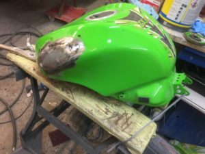Kawasaki fuel tank repair Restoration - image 18