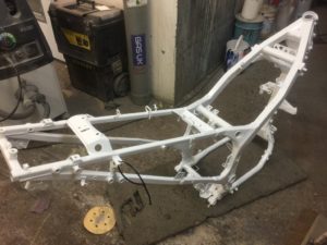 Honda Motorcycle Frame Painted Restoration - image 4