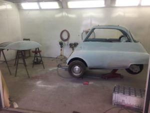 Isetta bubble car respray in progress Restoration - image 41