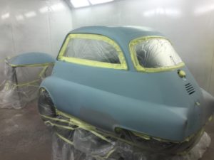 Isetta bubble car respray in progress Restoration - image 44