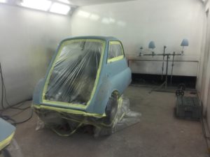 Isetta bubble car respray in progress Restoration - image 43