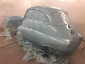 Isetta bubble car respray in progress Restoration - image 42