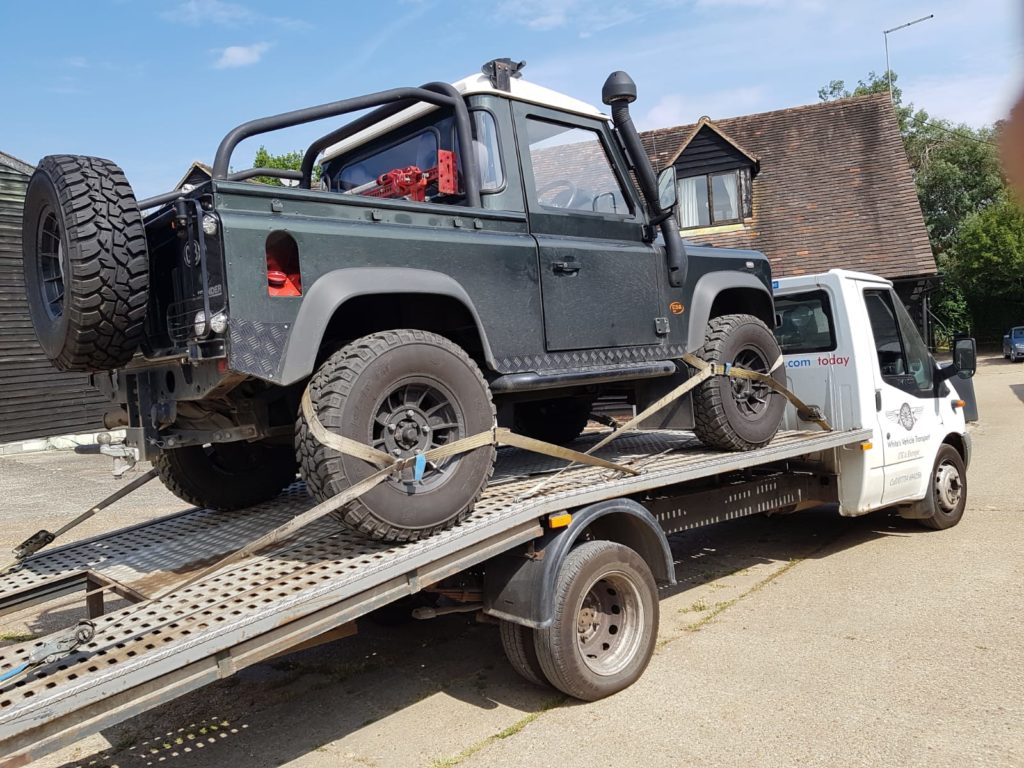 Land Rover Defender Car Transport | White's Bodyworks